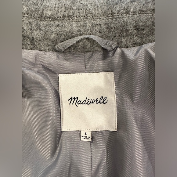 Madewell lined shacket. Size small. Gray. Wool/alpaca. Button down. - Picture 5 of 8